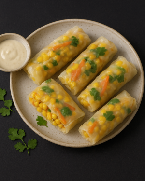 Cheese & corn Rice paper Wraps