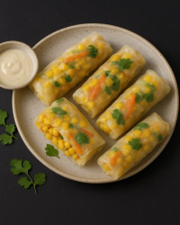 Cheese & corn Rice paper Wraps