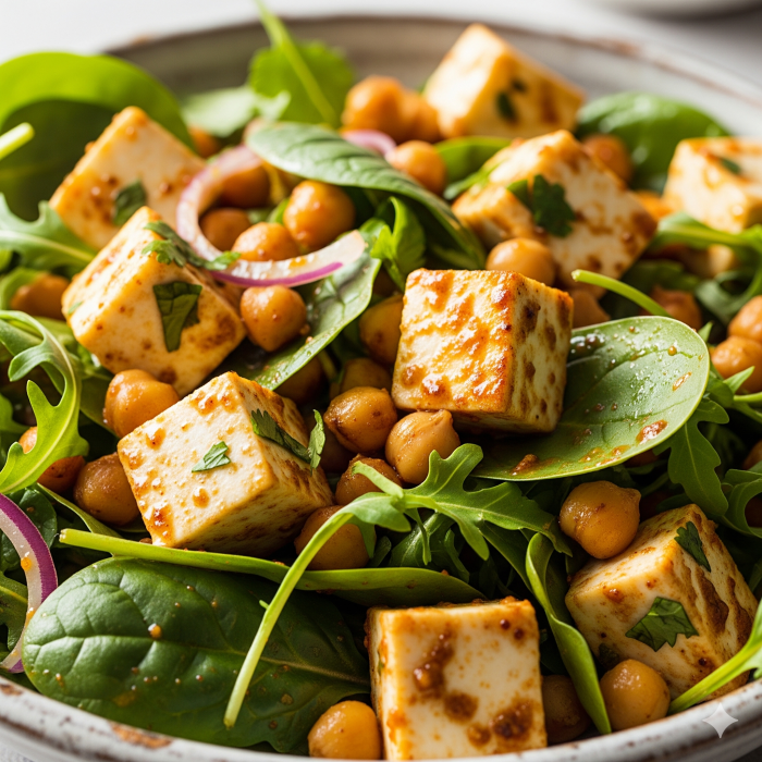Chickpea Paneer salad